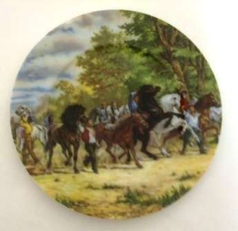 Magnificent Display Plate 'The Horse Fair' 21cm Across