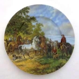 Magnificent Display Plate 'The Horse Fair' 21cm Across