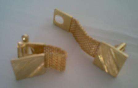 Rolled Gold Square Cuff Links