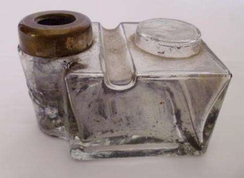 Vintage Rare Glass Ink Well/Bottle DRGM