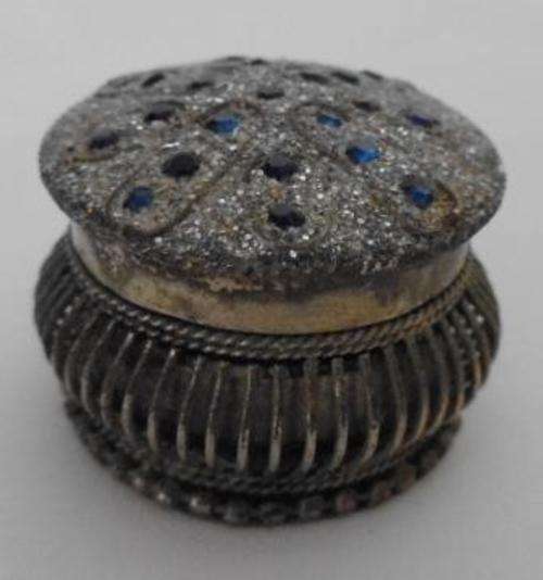 Ornate round trinket box