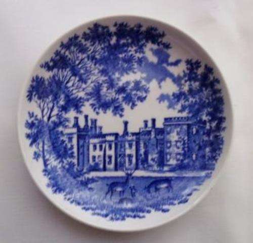 Penshurst Pin Plate Blue and White  10cm Across