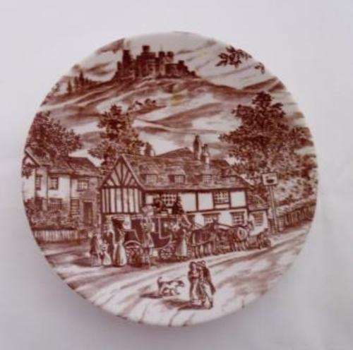 Broadhurst Swan Inn Saucer Made in England 14cm across