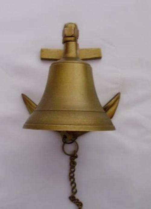 Brass Bell with Anchor Wall Bracket for Front Door