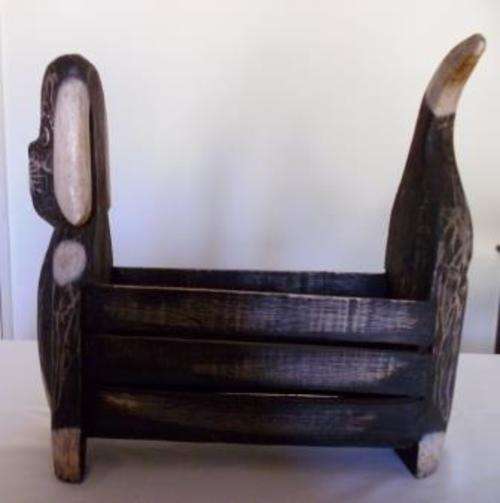 Dog Magazine Rack of Wood