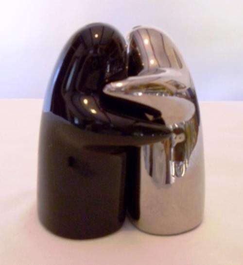 Elegant Black and Silver Salt and Pepper Set