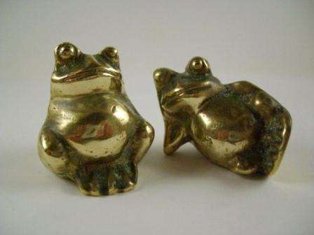 Two Brass Frogs