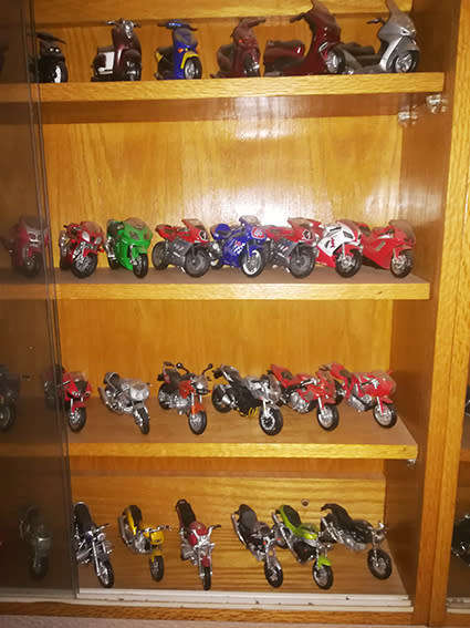 Collection of Motorcycle Miniature Models