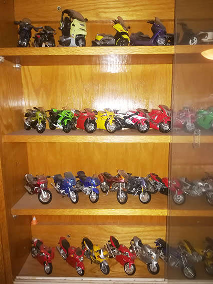 Collection of Motorcycle Miniature Models