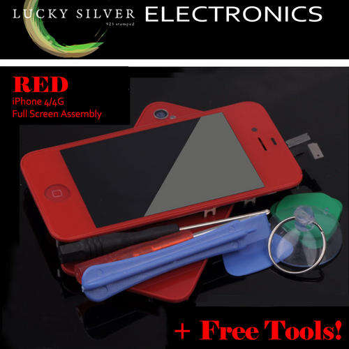 Red  LCD & Touch Screen Digitizer for iPhone 4 / 4G