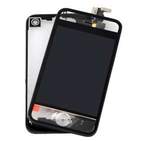 iPhone 4 Transparent Replacement Lcd Screen Digitizer Full Assembly & back cover Black