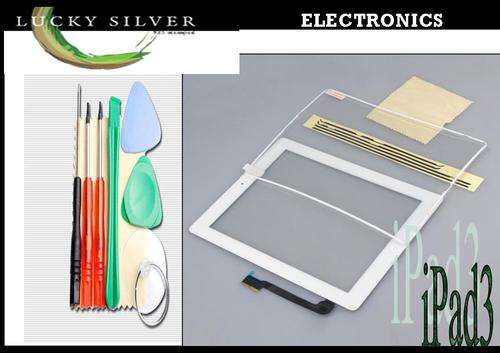 Apple iPad 3 Touch Glass Digitizer With Home Button & Adhesive & Protector with tools!!