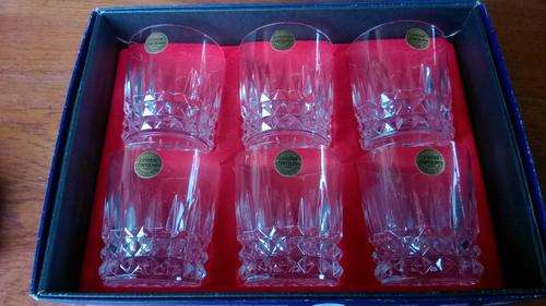 6 x Crystal d'arques Whisky Tumblers ( New )