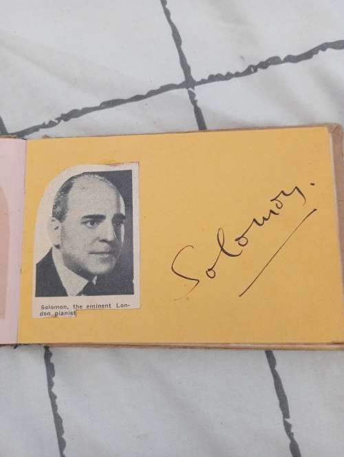 Solomon,famous British pianist original autograph