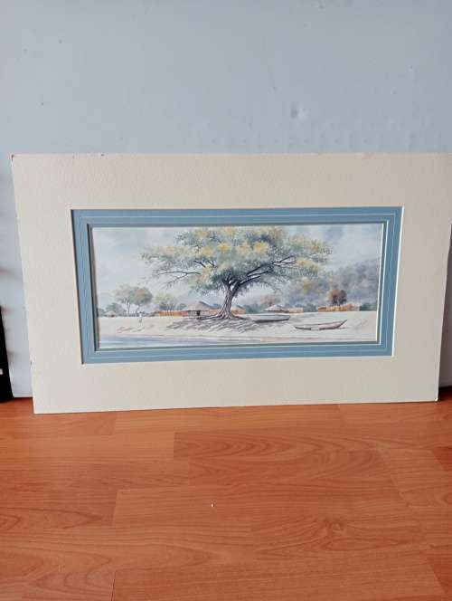 Samson Namalomba, beautiful Framed watercolour
