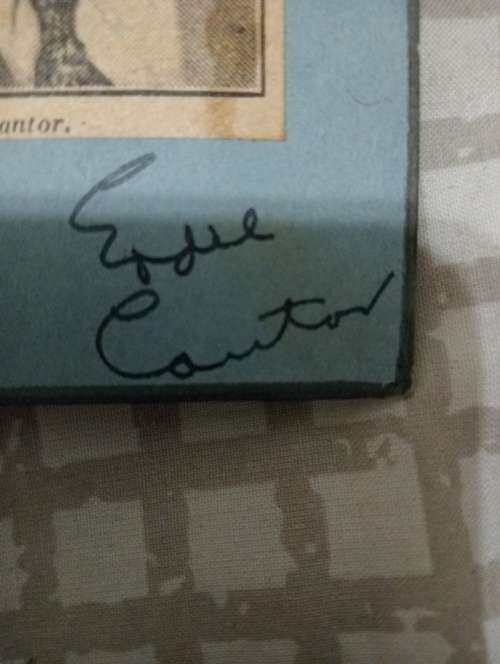 Eddie Cantor, original autograph