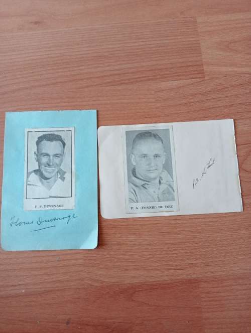 4x Springbok original autographs