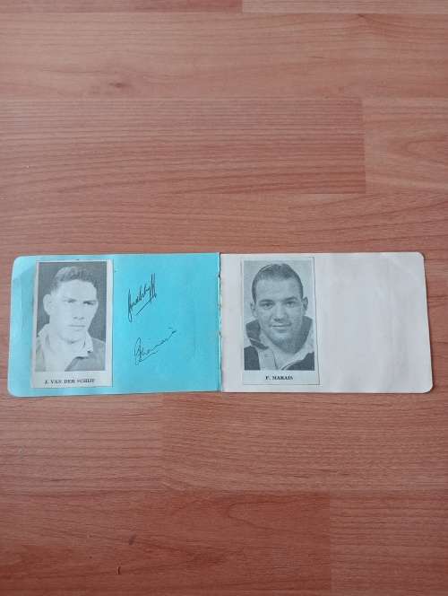4x Springbok original autographs