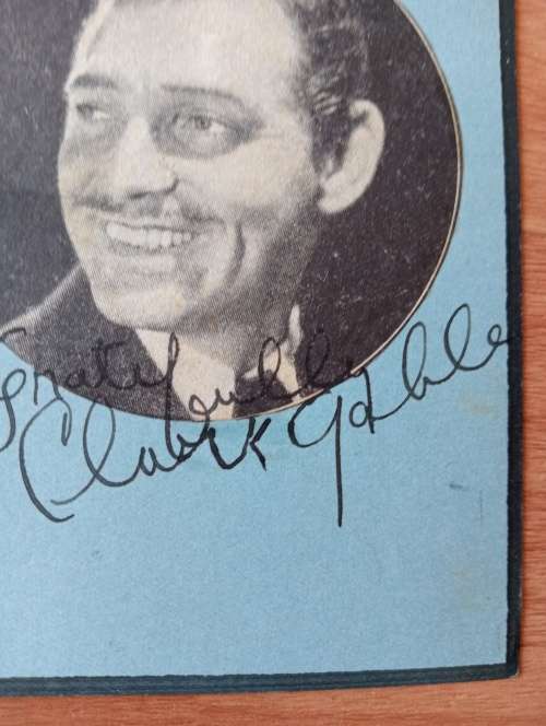 Clarke Gable, the 1 and only of Gone with the Wind, original autograph