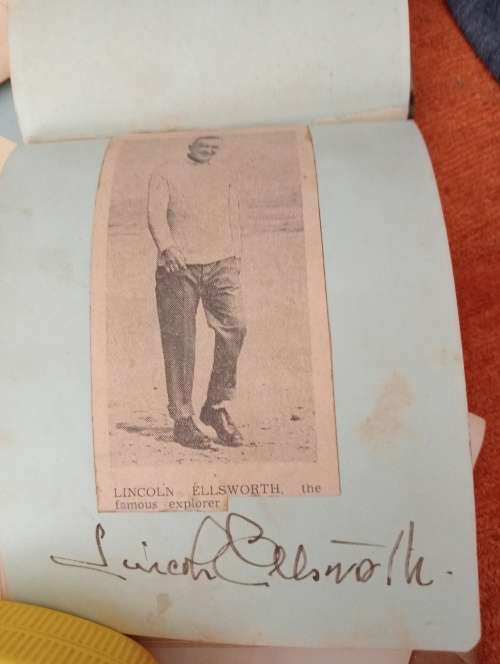 Lincoln Ellsworth,world famous,Arctic/Antarctic explorer,1880 to 1951, original autograph