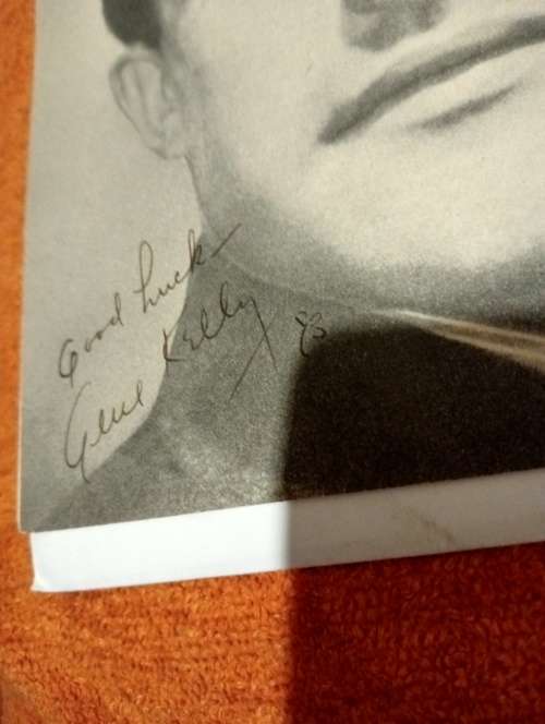 Gene Kelly, famous American actor, original autograph