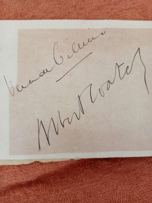 Famous conductor Albert Coates,wife ,Vera de Villiers, original autographs