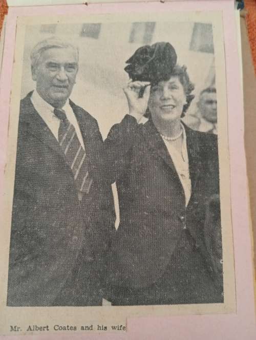 Famous conductor Albert Coates,wife ,Vera de Villiers, original autographs