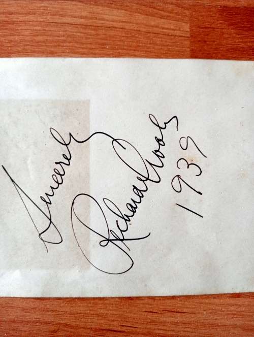 Richard Crooks, famous American tenor, original autograph