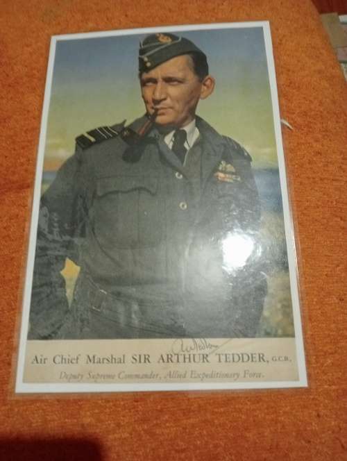 Air Chief Marshal,Sir Arthur Tedder, original autograph