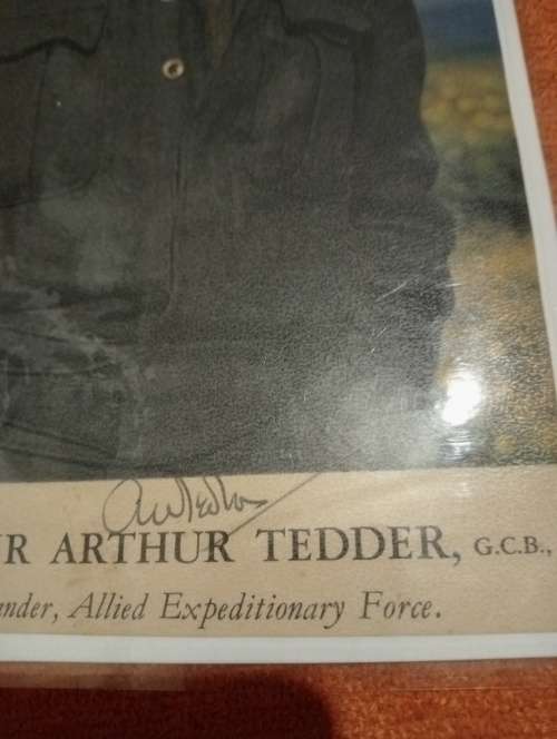 Air Chief Marshal,Sir Arthur Tedder, original autograph