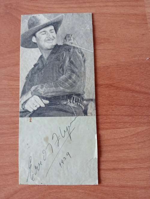 Errol Flynn original autograph,1939