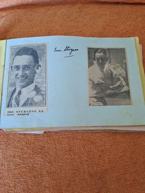 Eric Sturgess,Famed SA tennis Player,original autograph