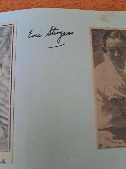 Eric Sturgess,Famed SA tennis Player,original autograph