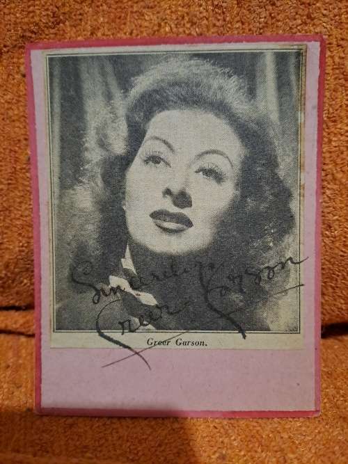 Greer Garson original autograph