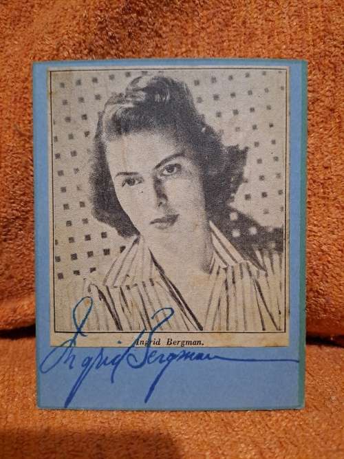 INGRID Bergman,famous actress,original autograph