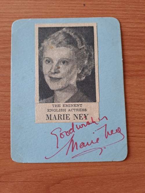 MARIE NEY, eminent English actress,original autograph