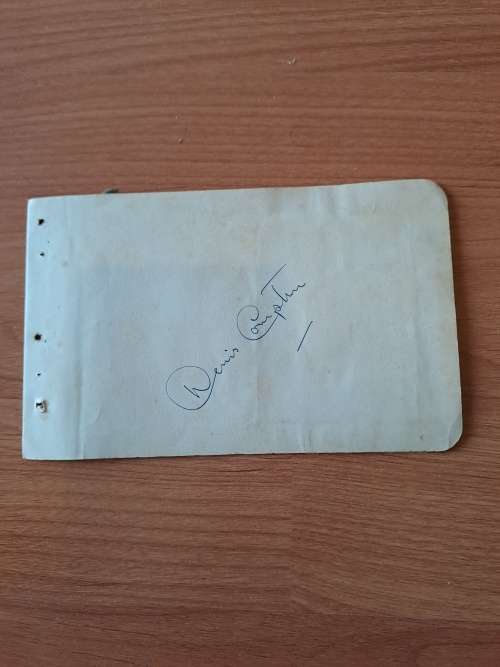 Dennis Compton, English cricketer, original autograph