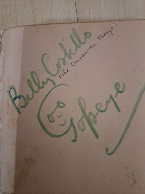 Billy Costello,original Popeye,original autograph