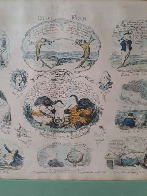 George Cruikshank etching dated 1832,brilliant satire