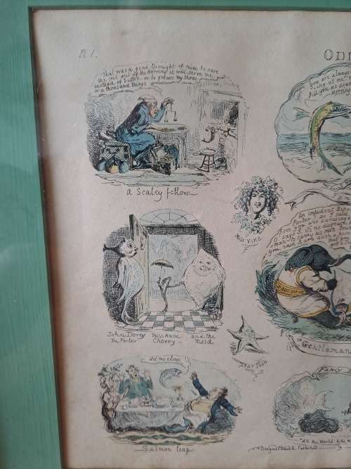 George Cruikshank etching dated 1832,brilliant satire