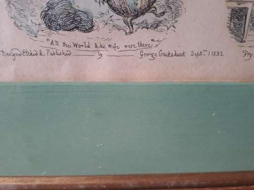 George Cruikshank etching dated 1832,brilliant satire