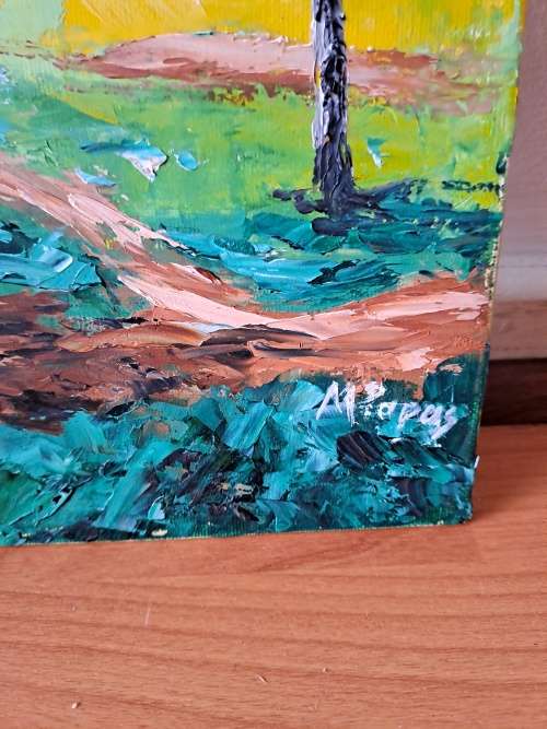 Mary Papas ,Country Path,oil painting