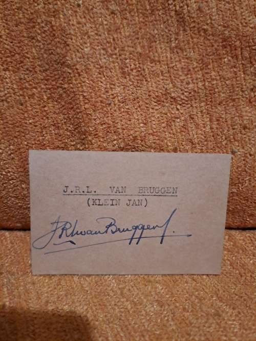 JRL van Bruggen(Klein Jan)oorspronklike handtekening