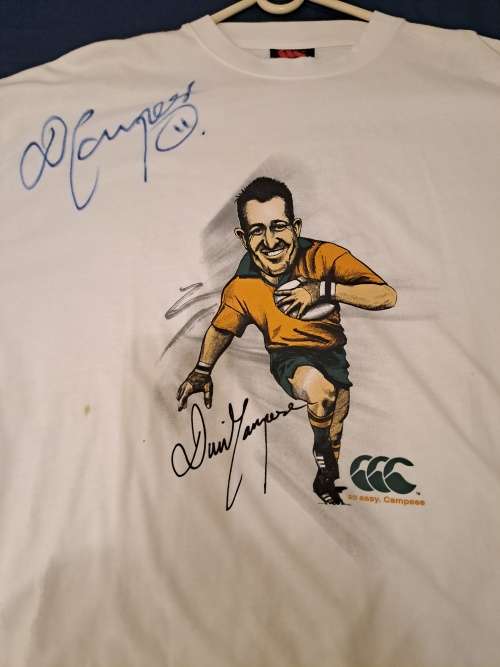 David Campese, 101 tests ,original autograph on front