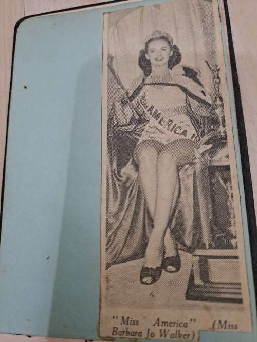 Barbara Jo Walker,Miss America 1947,original autograph