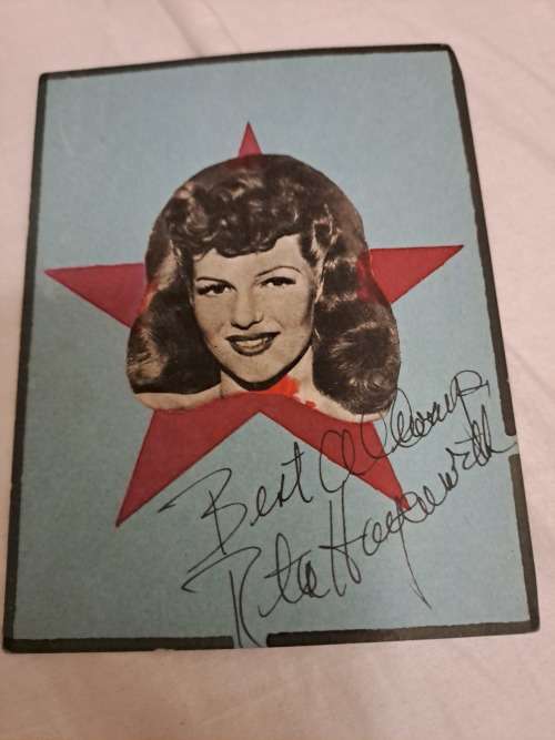 Rita Hayworth,original autograph