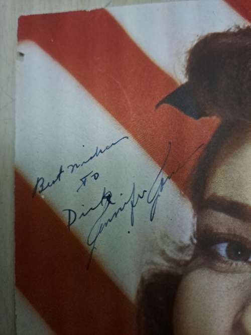 Jennifer Jones,American actress,Oscar winner original autograph