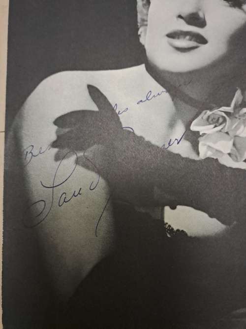 Lana Turner, famous American actress, original autograph