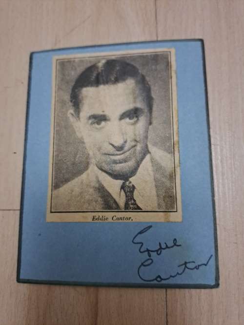 Eddie Cantor, original autograph