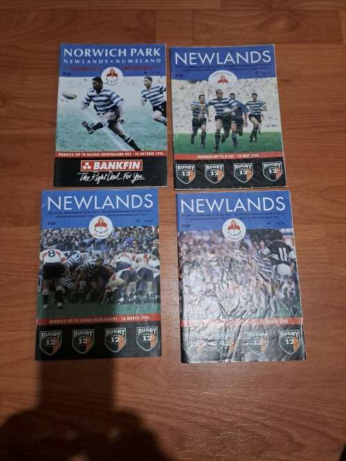 4x 1996 WP rugby programs(3xSuper 12,1x CCup)